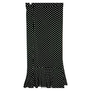 VfEmage Ruffled Black Skirt W/ White Poka Dots